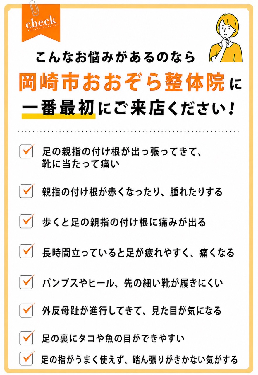 外反母趾の方お困りリスト